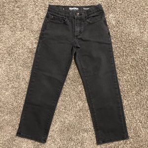 Sonoma boys jeans black adj waist straight sz 8